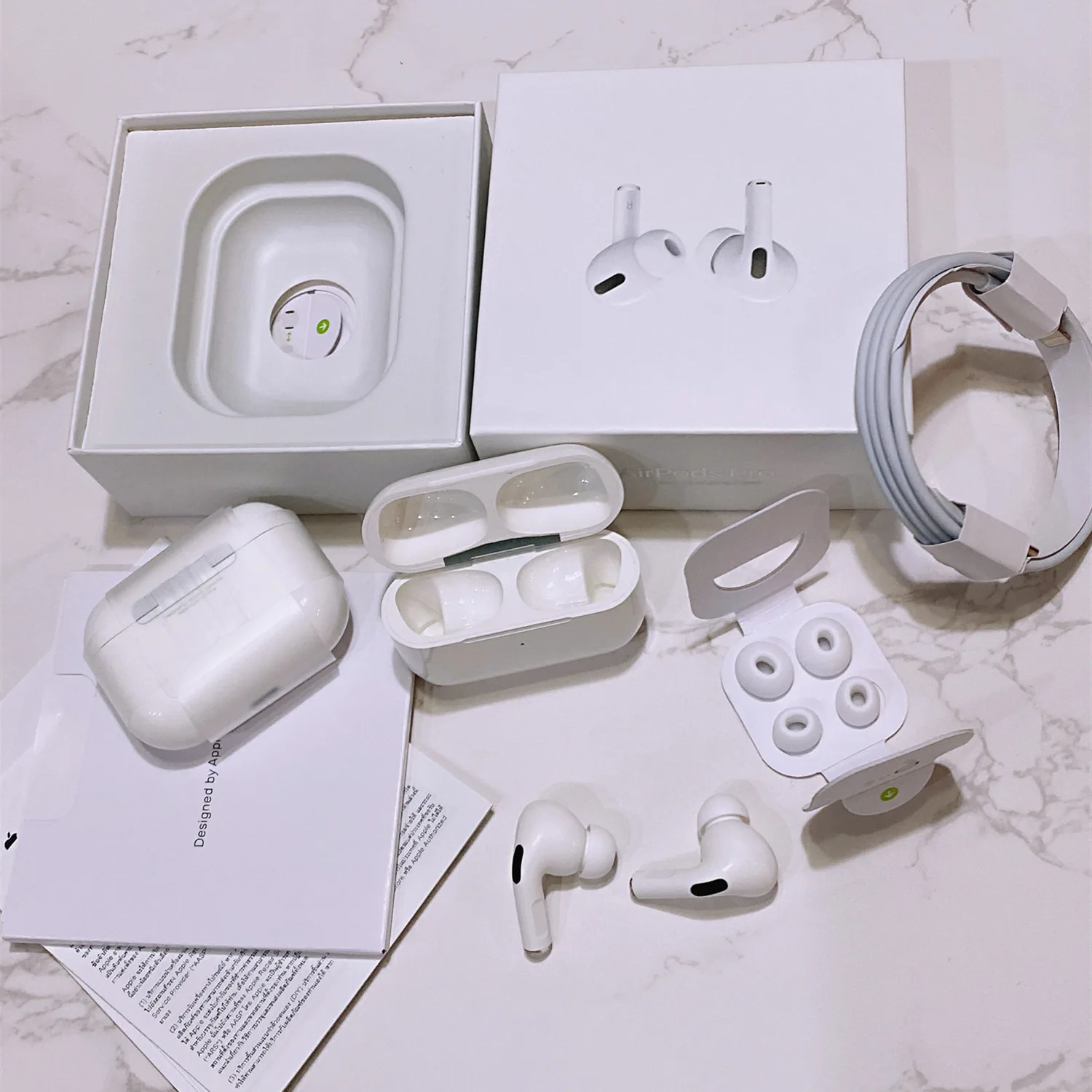  Топ прозрачный 1:1 настоящий серийный номер Apple Airpods наушники pro Наушники-вкладыши TWS с подавление шума беспроводные для