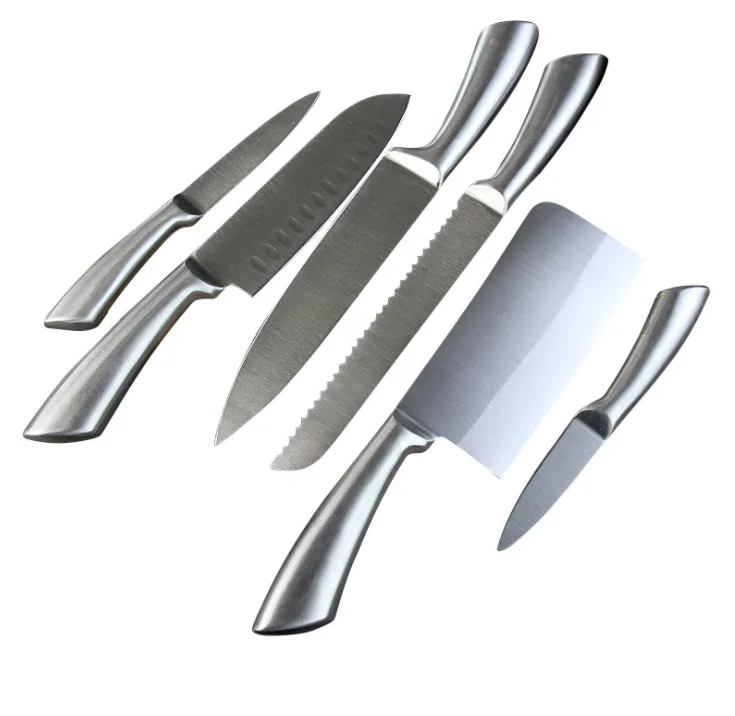 New design 5pcs knife set price sliver Multipurpose Pro chef knife set