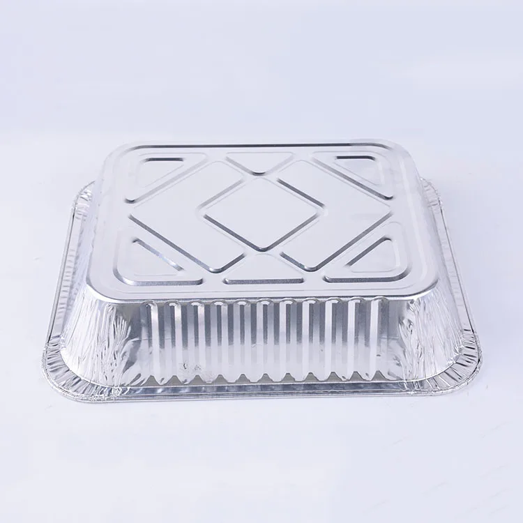 
Disposable takeaway deep turkey BBQ pan rectangle container aluminum foil tray 