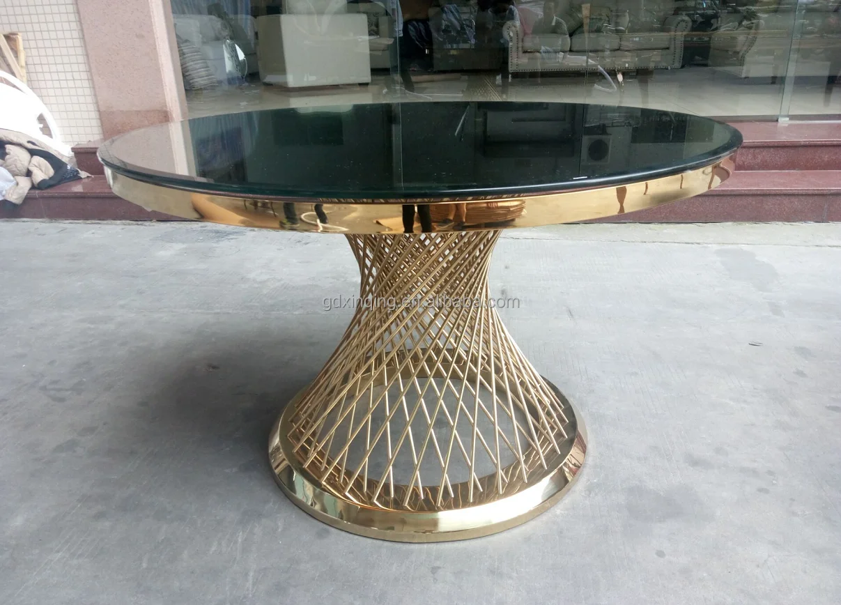 TH381 Modern Furniture round marble Dining Table