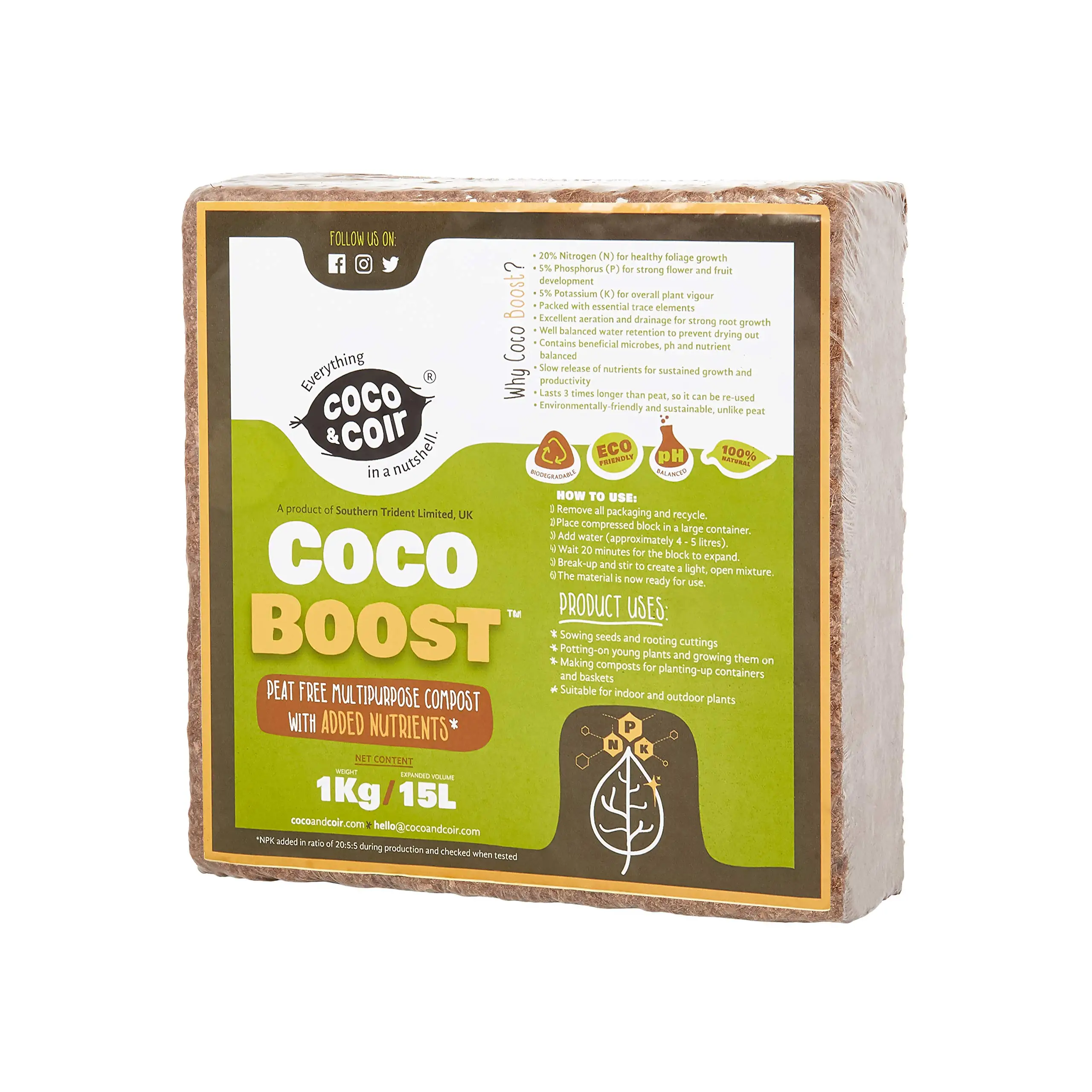 1KG 5KG 20KG 10lbs Coconut Fiber Soil Coir Coco Peat Block
