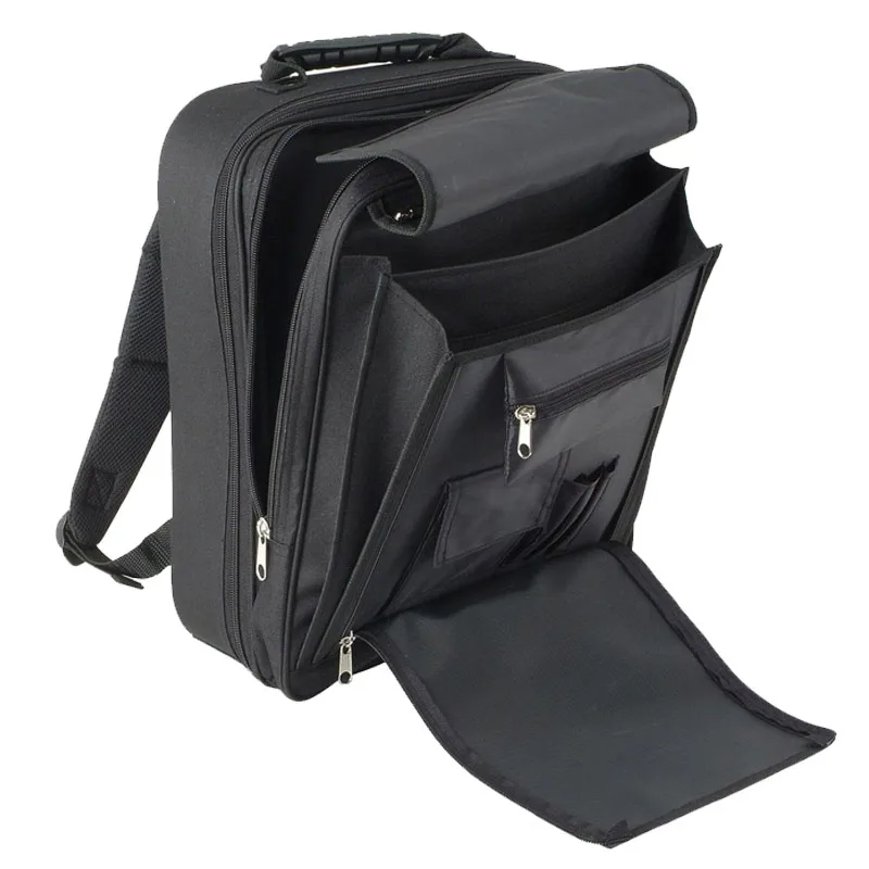 wax canvas knife bag cooking competition utensil organizer modern chef backpack with 18 slots