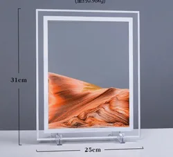 Rectangle Moving Sand Art Picture Dynamic modern Picture Desktop Art for Home Decor and Office table moving sand ornaments
