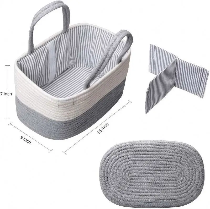 Baby Diaper Caddy Nursery Storage Bin Infant Wipes Bag Nappy Organizer Basket