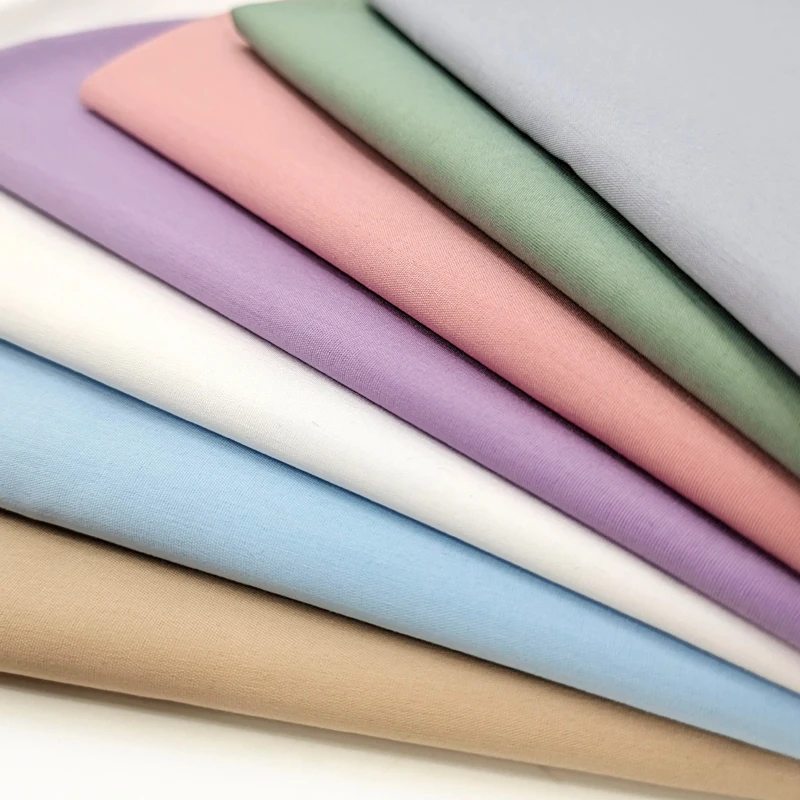 Stretch fabric for shirt spandex elastic TC 45*100d+40d  poplin 120gsm fabric textile factory wholesale  fast delivery