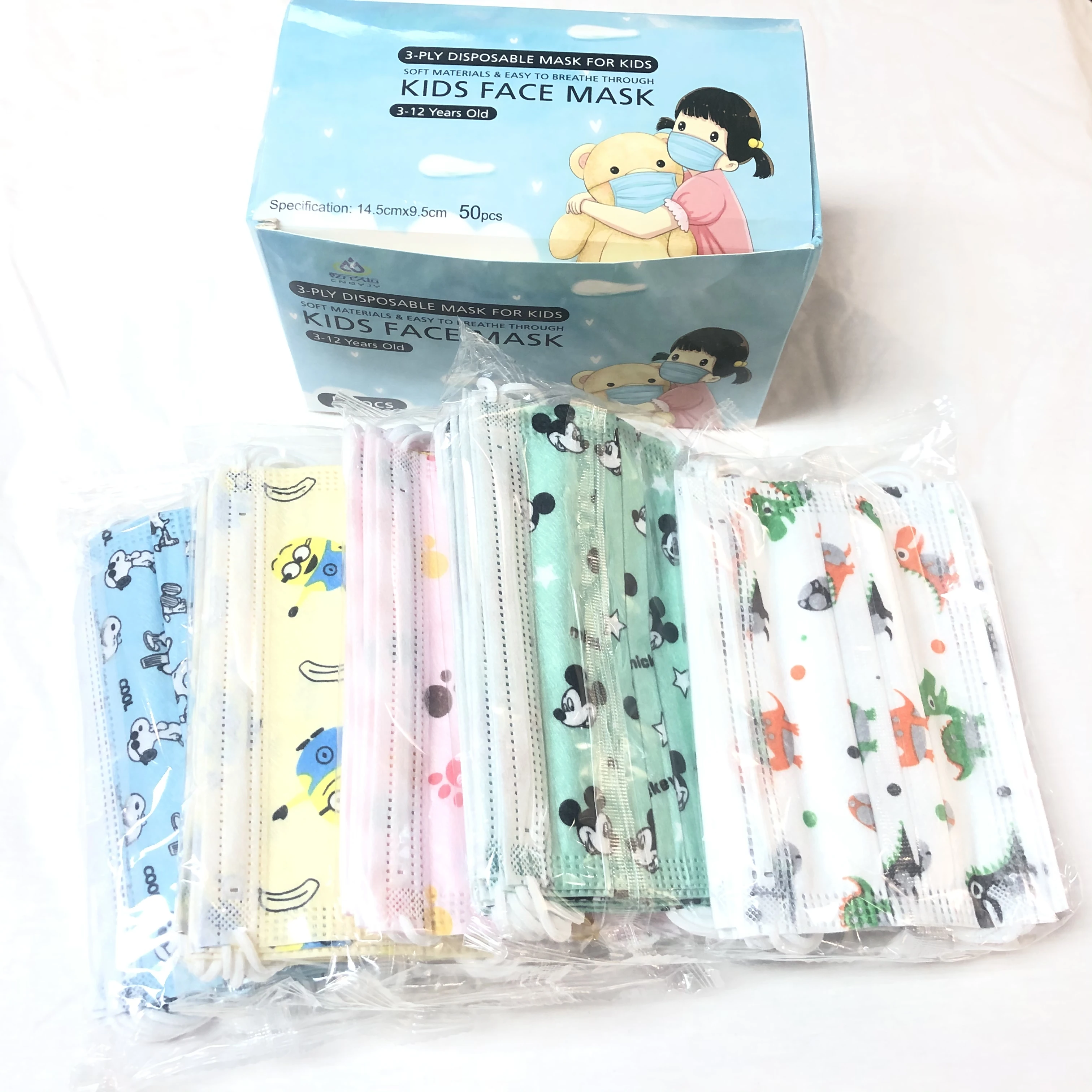 Детские трехслойные пыле-и дышащей одноразовые маски животных уход за кожей лица маска модная детская маска для лица для детей