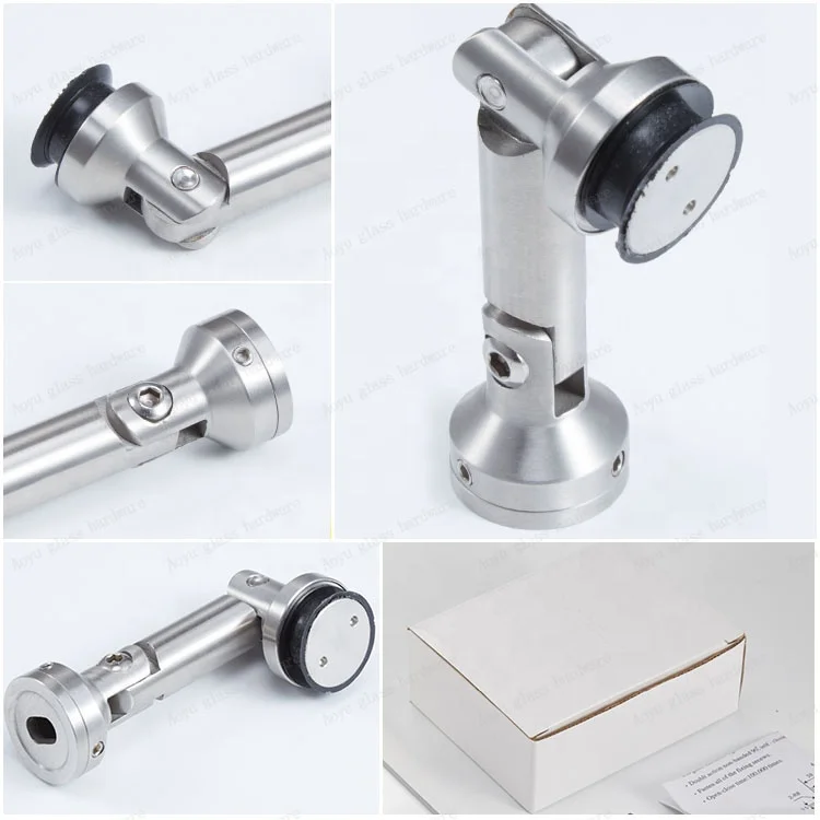 Single point fixing stainless steel glass connector for glass to wall fitting accessories