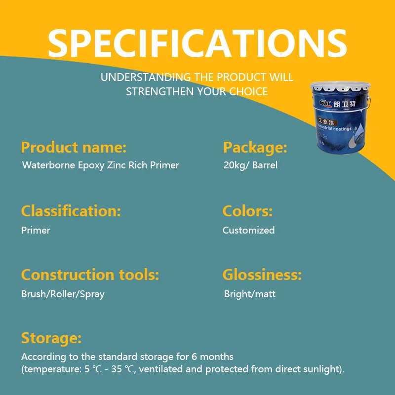 Anti-corrosion Resin Compound Zinc Heat Resistant Epoxy Zinc Rich Primer