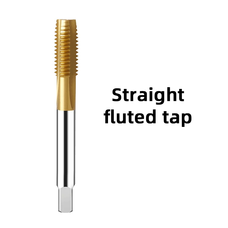M35 Hss Tap Spiral Flute Groove Screw Tap Tin Coating Nitriding Right Thread Machine Tap