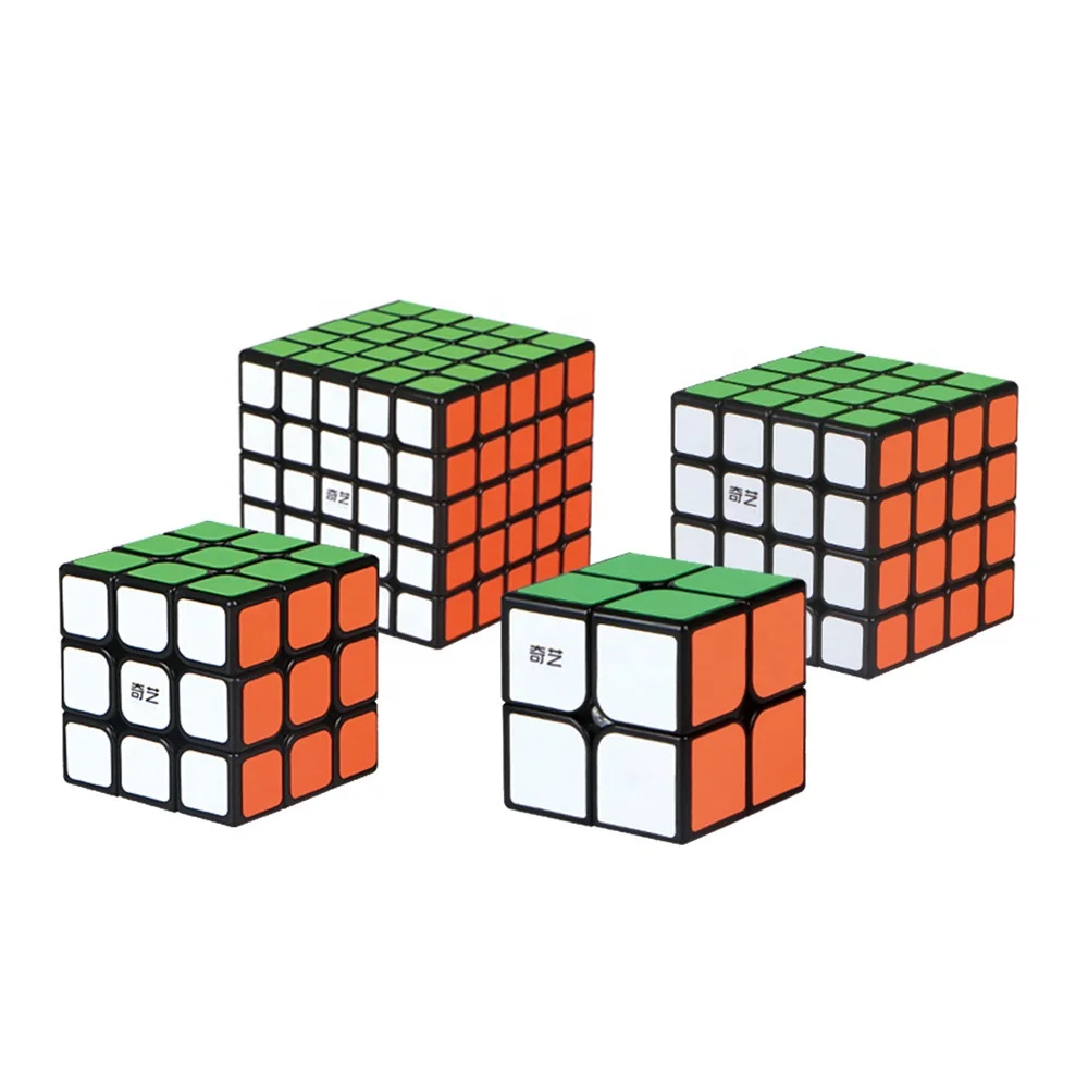 Роскошный набор 4 упаковки квадратов Кубры QY игрушки qidi 2x2 sail 3x3 qiyuan 4x4 qiyizheng 5x5 комплект iq умный магический куб игра для детей
