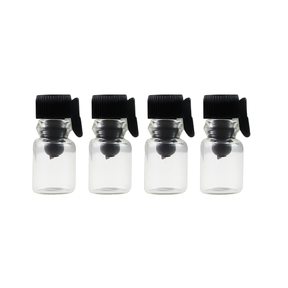 Clear Tester Sample Tube Glass Perfume Vials with Plastic Lid 0.5ml glass bottle