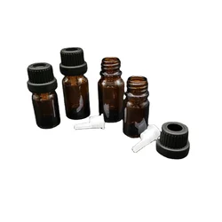 Cheaper Wholesale 5ml 10ml 15ml 20ml 30ml Amber Essential Oil  Bottle with Orifice Dropper  Aromatherapy Pipette Vials Container