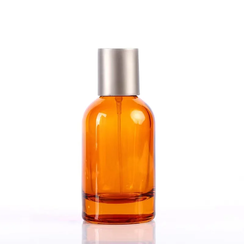 Custom Round Empty Clear Fragrance Glass Perfume Bottle 30ml 50ml 100ml Perfume Spray Glass Bottles With Cap