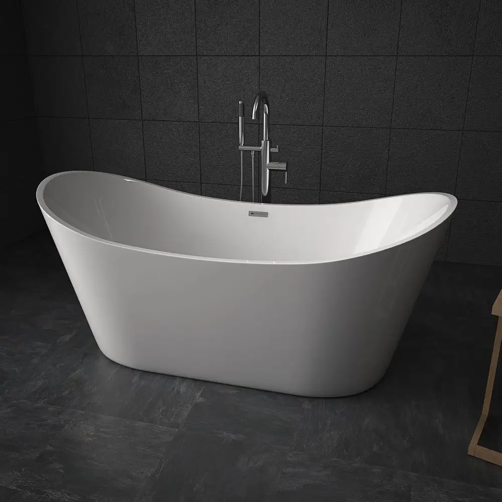 Freestanding bathtub  soaking tub 1.7m boat shape stand alone tubs 2 person freestanding tub with jets
