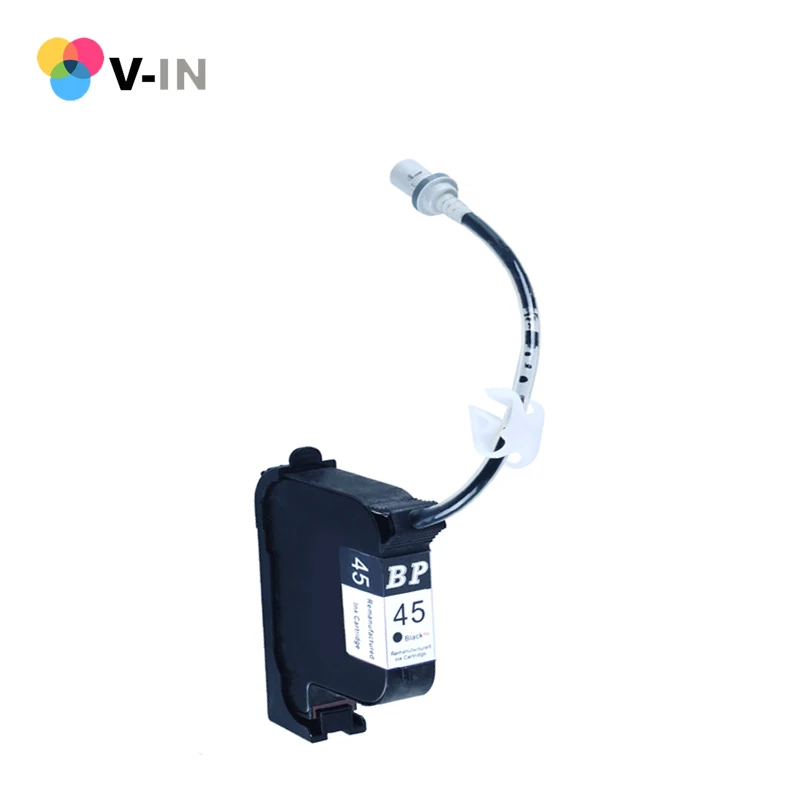 TIJ Bulk Ink System Cartridge Compatible for HP 45 C51645A CISS Replacement Ink Cartridge with Dye Ink