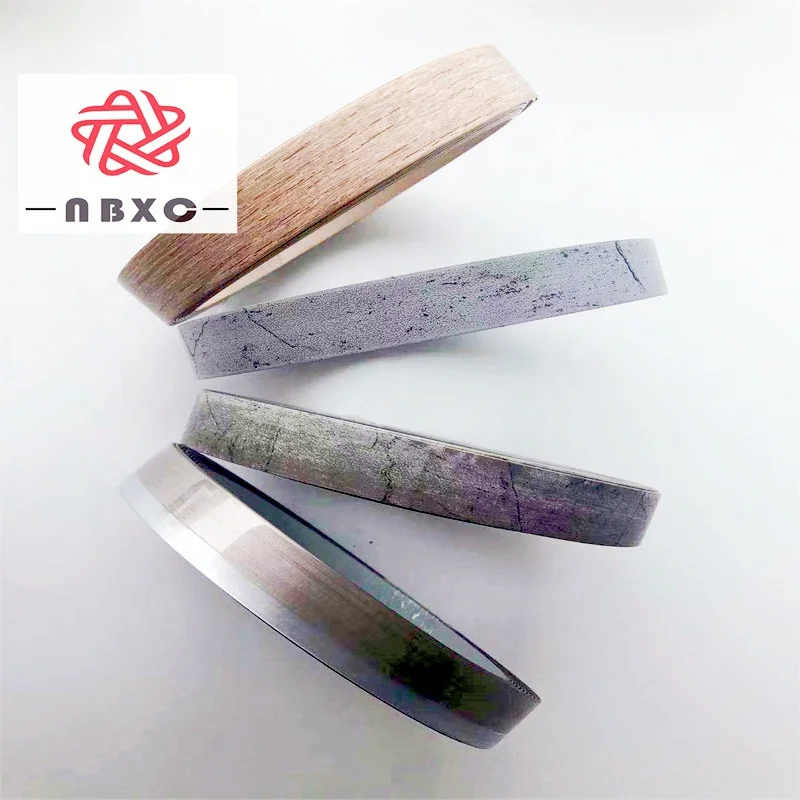 0.5mm 1mm 2mm Solid Color colorful PVC lipping wood furniture edge banding pvc edge binding tape tapacanto