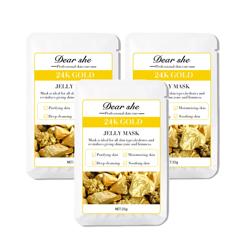 Wholesale Skin Care Moisturizing Hydro Gel Face Mask 24K Gold Hydro Gel Jelly Crystal Collagen Powdered Soothing Facial Mask Mud