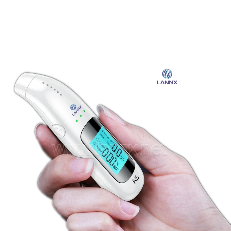 LANNX A5 High Sensitivity Digital Alcohol Detector  Portable Breath Alcohol Tester Breathalyzer Automatic Alcohol Tester