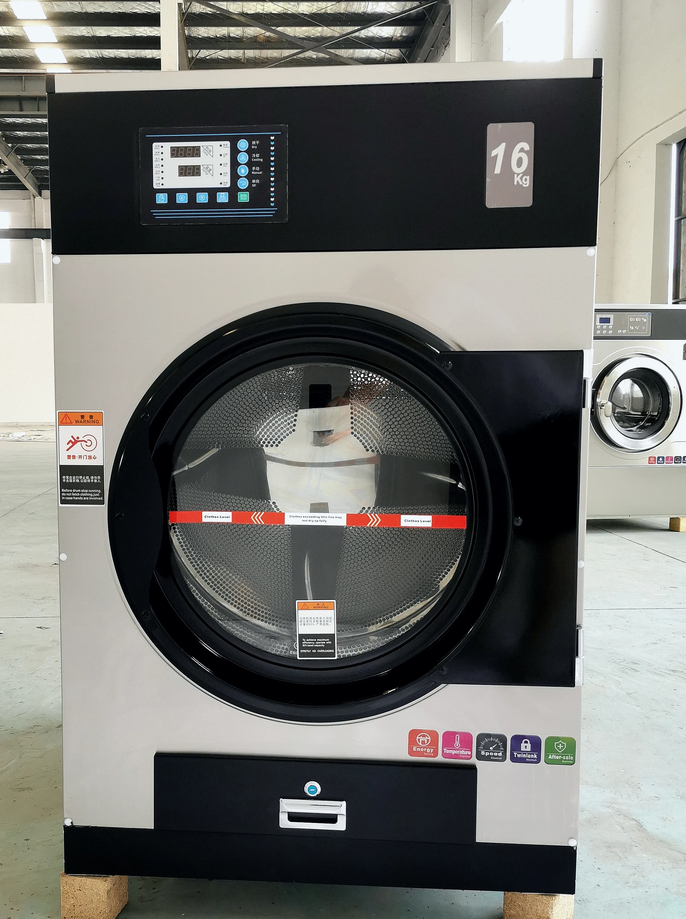 16kg 25kg Card system drying machine Coin operated laundry dryer equipment