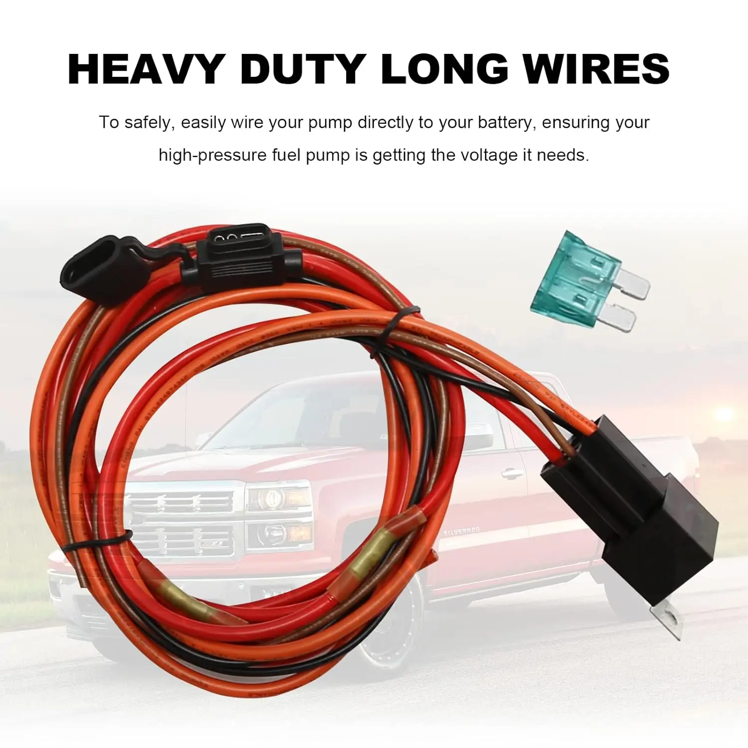 40A Relay 30A Fuse Box Wire Harness Waterproof Fuel Pump Relay 12V Harness Replacement Heavy Duty 12V Relay Cable Kit