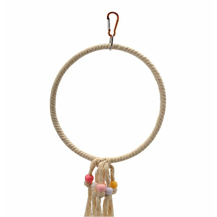 Parrot Hamster Toy iron wire Climb Ladder Runner Game Steps Durable Cotton Rope Swing Staircase Bit String Frame Bird Cage