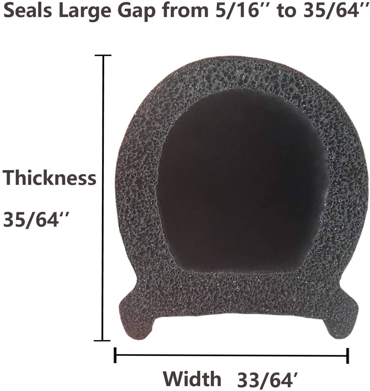 Door and window sealing strip dust and sound insulation rubber foam sealing strip