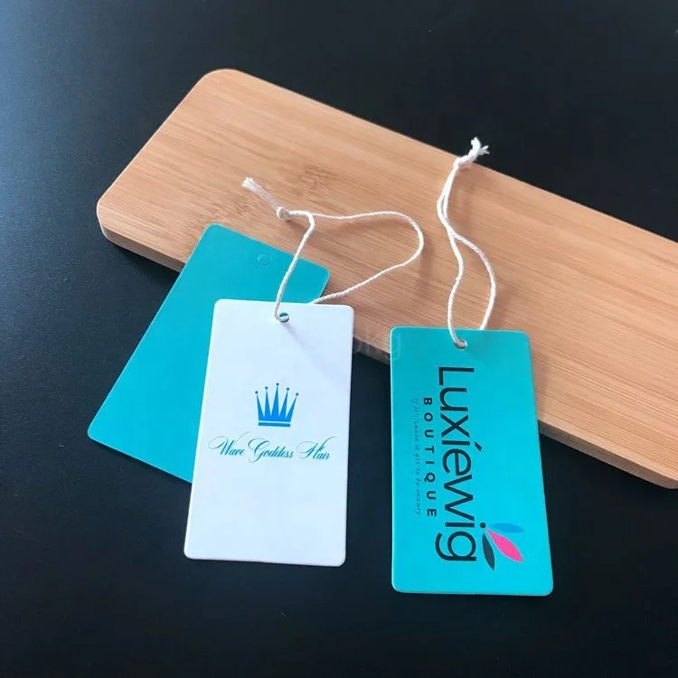 Guangzhou Customized Brand Logo Printed Kids Hang Tags For Clothing wig hair