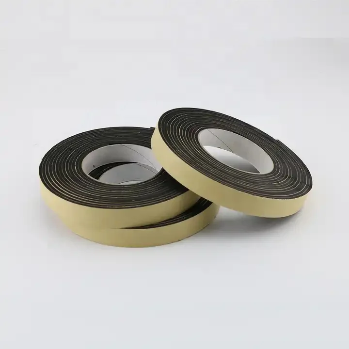 Eco-Friendly single side melt self adhesive Waterproof Roll Masking Mounting black soft sponge eva foam tape