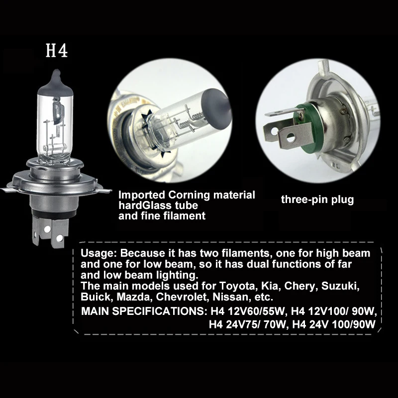 Roadsun Factory H7 H11 12 В 55 Вт галогенная лампа для автомобильных фар супер яркая длительный срок службы H1 H3 9005 9006 880 881 H4