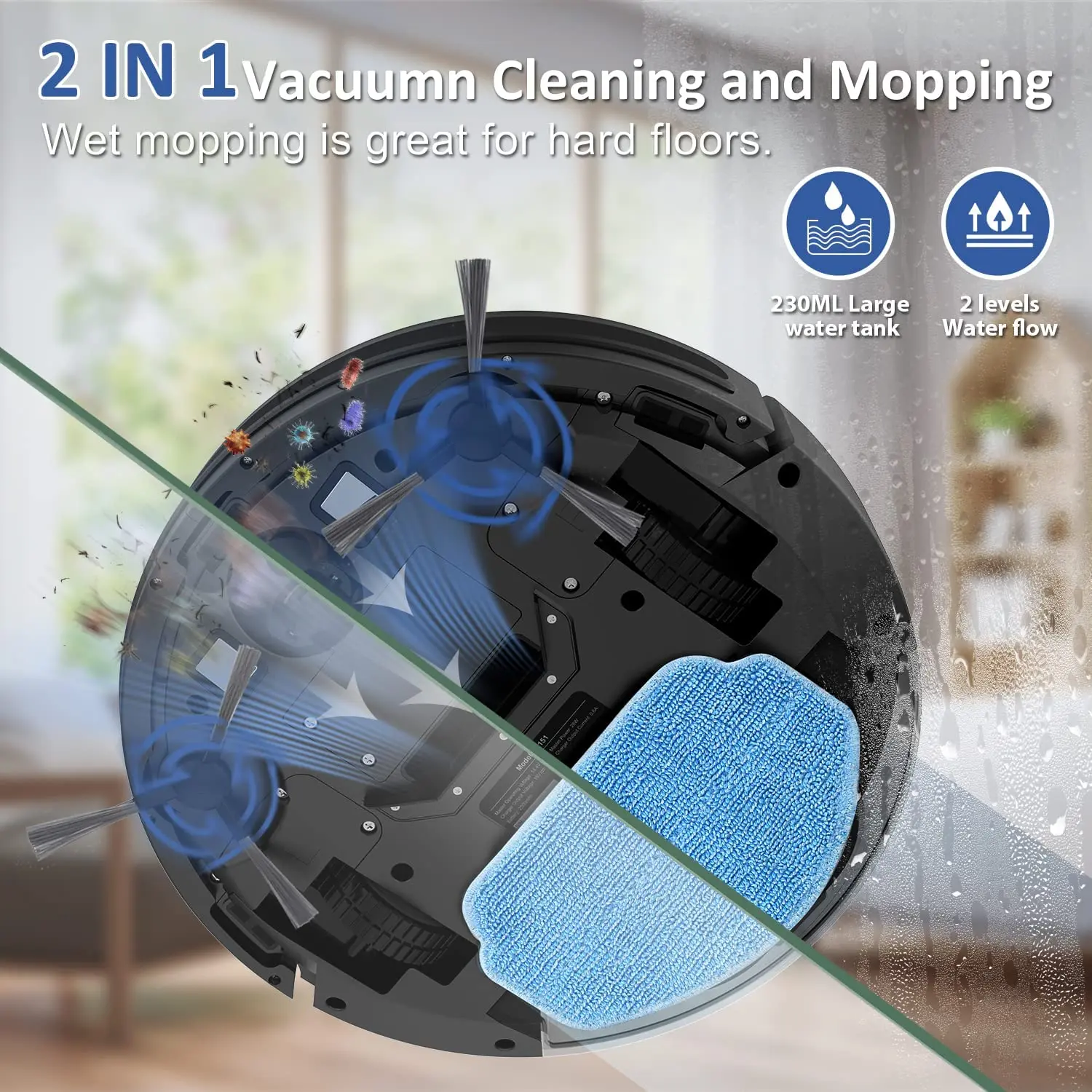 Smart Floor Onson Robot Vacuum Cleaner Mop Auto Intelligent Robot Vacuum Cleaner APP Remote Control Powerful Vacuum Cleaner