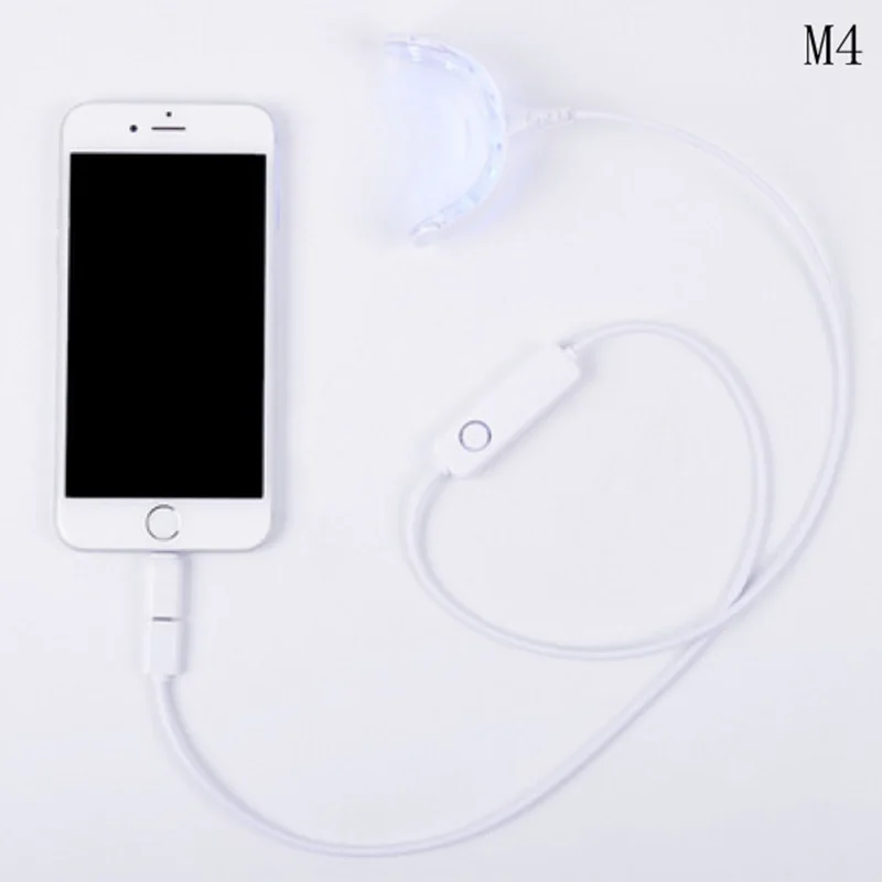 Wired Teeth Whitening LED Light Portable Teeth Whitening LED Kit USB Connector Whitening Teeth Kit for Home Use