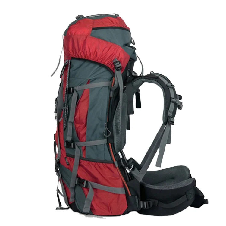 Custom 80L Waterproof Durable Outdoor Trekking Camping Bag Climbing Hiking Backpack Polyester 70l Waterproof Travel Bag Letter