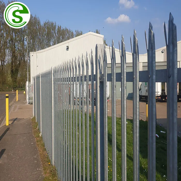 Heavy duty Security W palisade fencing D section palisade fencing for Garden