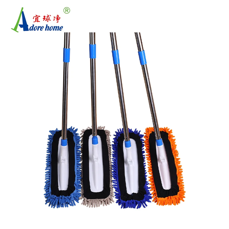 Chinese factory wholesale Chenille wet and dry cleaning flat mop microfiber floor dust mop