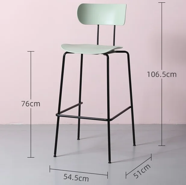 Hot Sell 4 Colors Barstool Contemporary Luxury Modern Metal Kitchen Chair Stool Bar