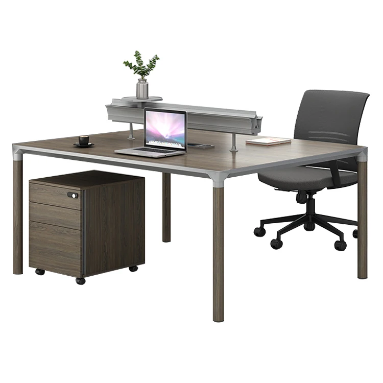 
4 person office Interior Movable Wooden Folding Operable aluminium office Wall Partitions Workstation 