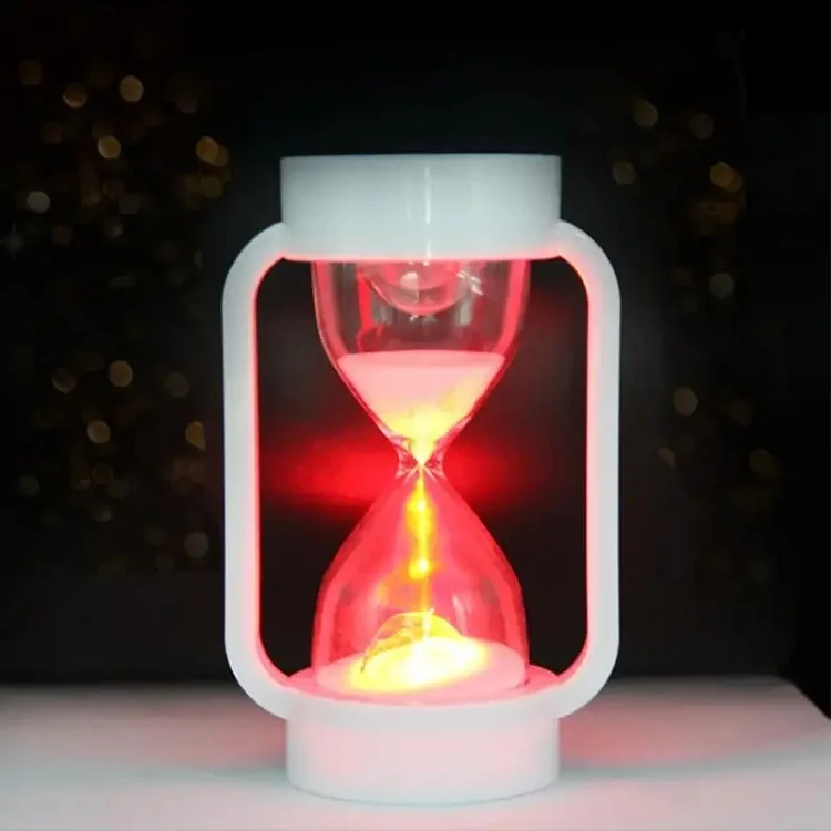 Acrylic ABS glass hourglass light sand timer for sleep sensor lamp colorful LED night light Kids children accompany toys lamps
