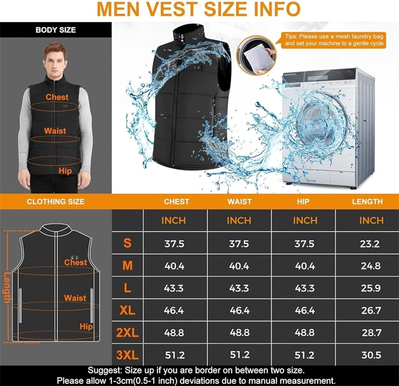 Winter Rechargeable Warm Sleeveless Cotton Breathable Outdoor Heated Vest Custom Heated Vest
