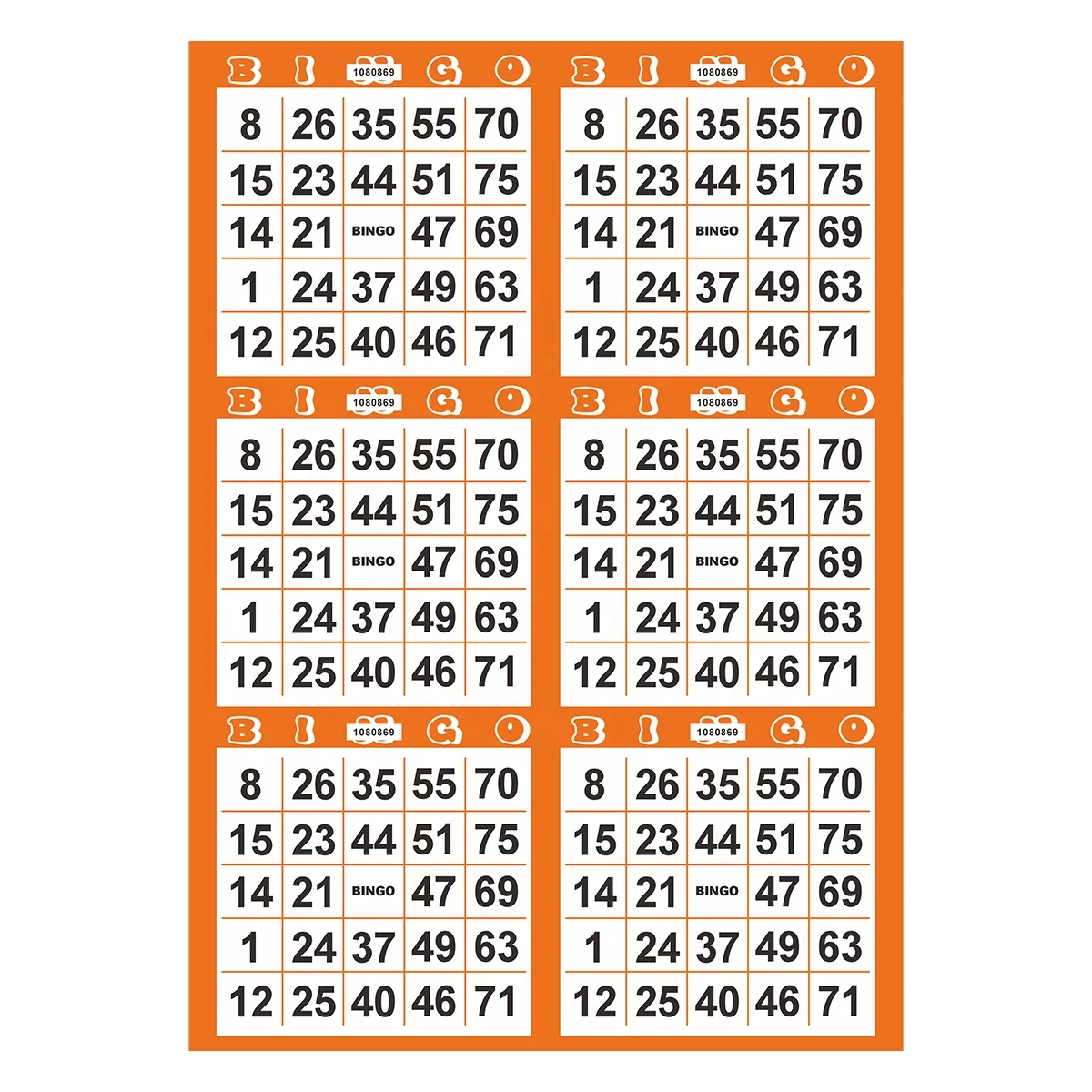 Fast Delivery lottery paper digital printing number game paper bingo cards wholesale for Personalized