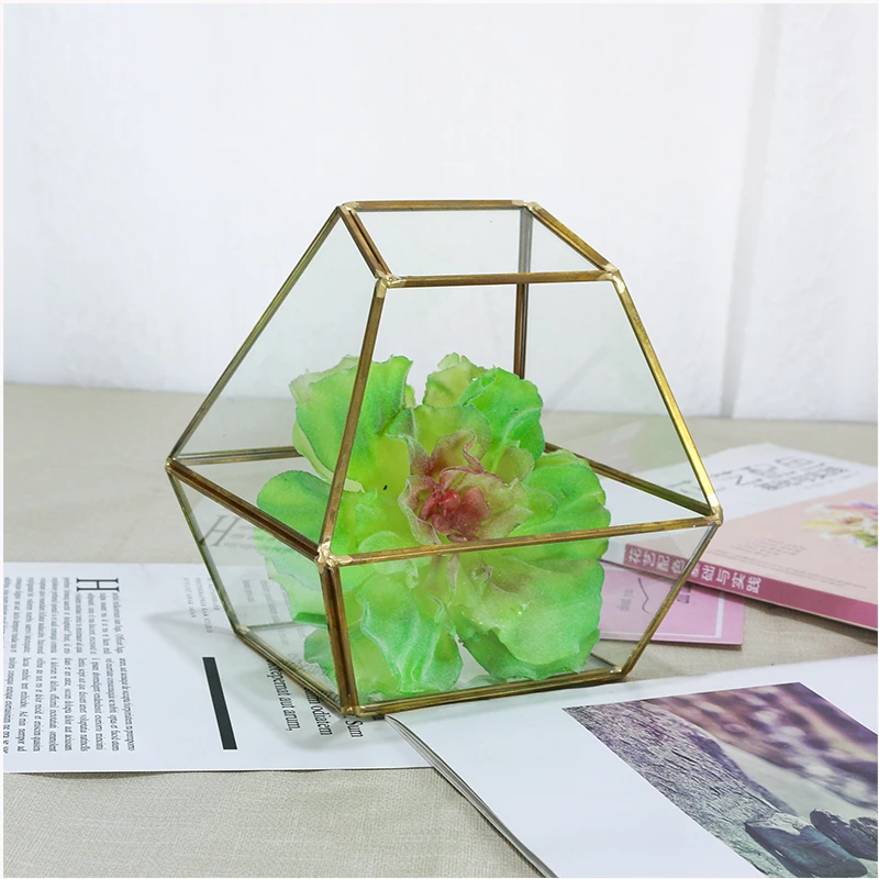 Terrarium Geometric Modern Art Translucent Glass Ball Fleshy Cactus Plant Pots Indoor And Outdoor Decorative Container