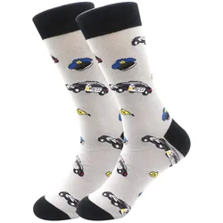 print funny combed cotton crew socks custom crew mens happy socks men colorful wholesale