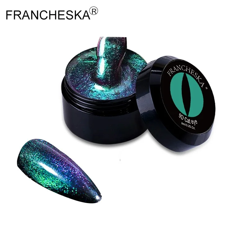 Popular 9d Diamond Crystal Reflective Cat Eye Uv Gel Polish Soak Off Magnetic Gel Nail Polish