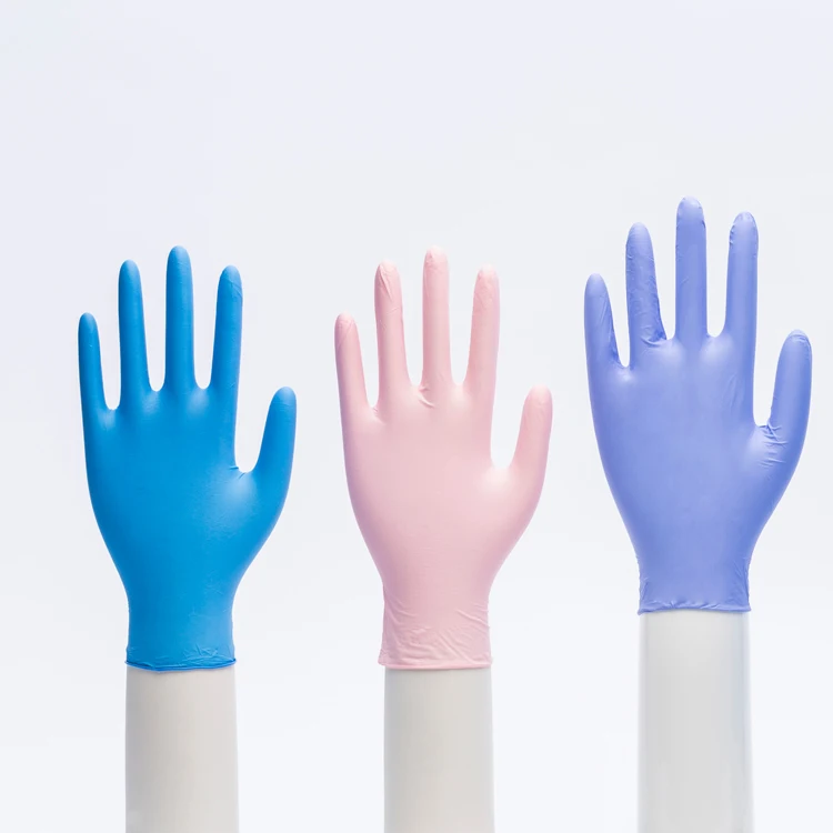 
cheap Powder free/waterproof blue Nitrile Vinyl Blend Gloves black blue white etc glove 
