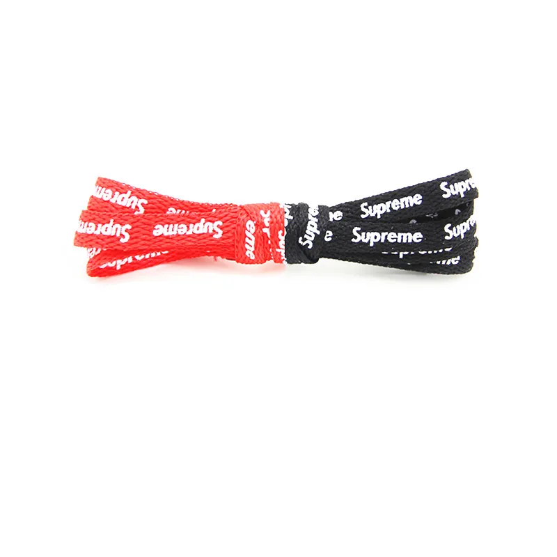 Yrunfeety Custom Printed Shoelaces Both Side Flat Print Shoe Lace 3 Colors for Supr Shoelaces for NK AF1 Sneakers