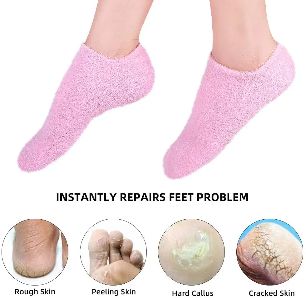 Hot Sale Moisturizing Spa Gel Socks Pedicure Soften Repairing anti Crack spa socks