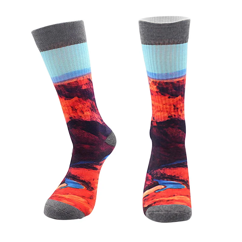 Wholesale breathable comfortable Crew Happy Funny Crazied Colorful Socks For Men Women