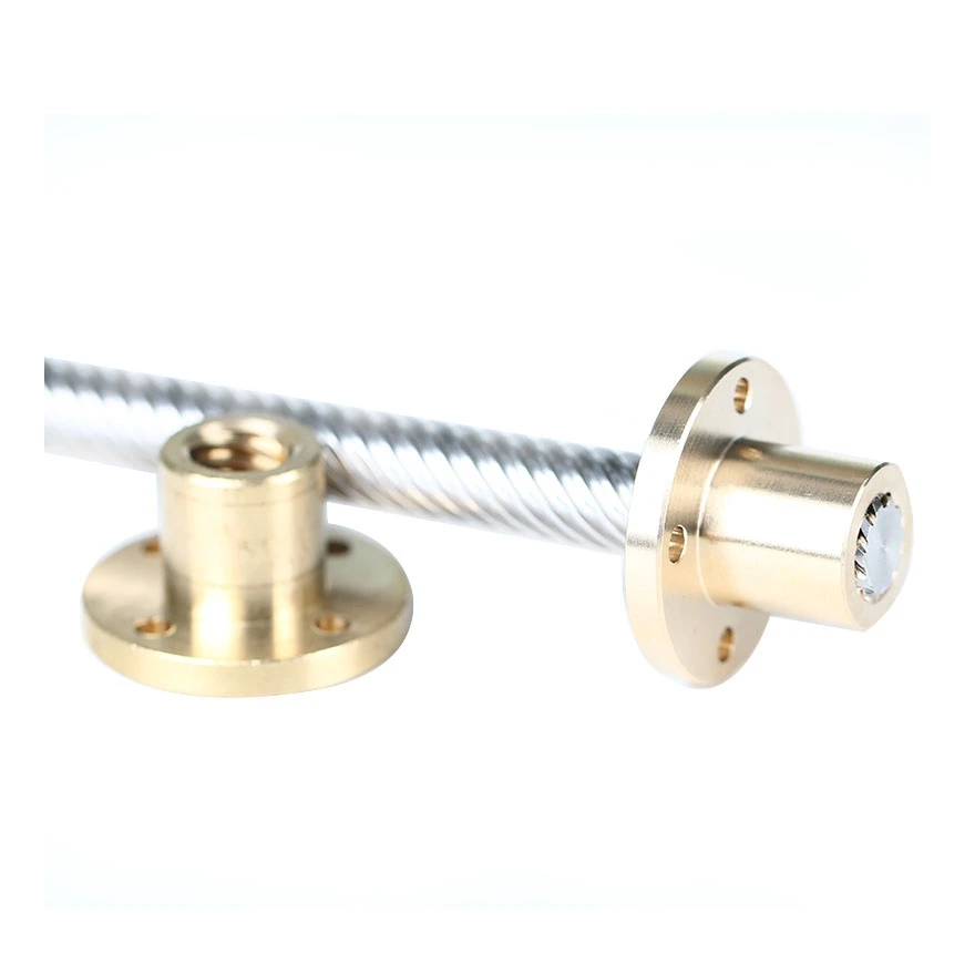 High Sales Customizable Stainless Steel Slivery Diameter 10mm 3mm Lead 30mm Pitch 10 Starts Trapezoidal Screw With Brass Nut