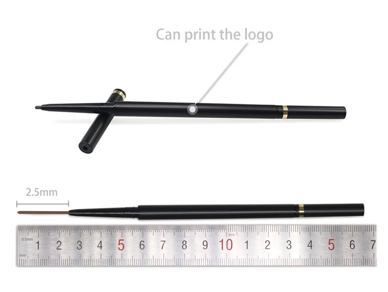 6 Colors Double End 2 In 1 Precision Brow Pencil Your Own Logo Makeup Ultra Thin Fine Tip Eyebrow Pencil Private Label Custom