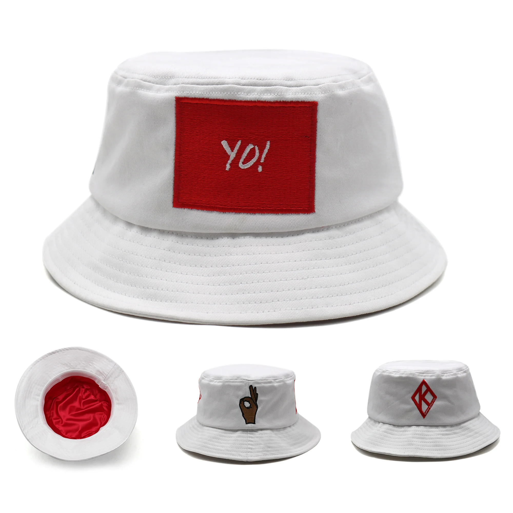 Оптовая продажа рыбаков на заказ вышивка хлопок ведро шляпы с пользовательским логотипом