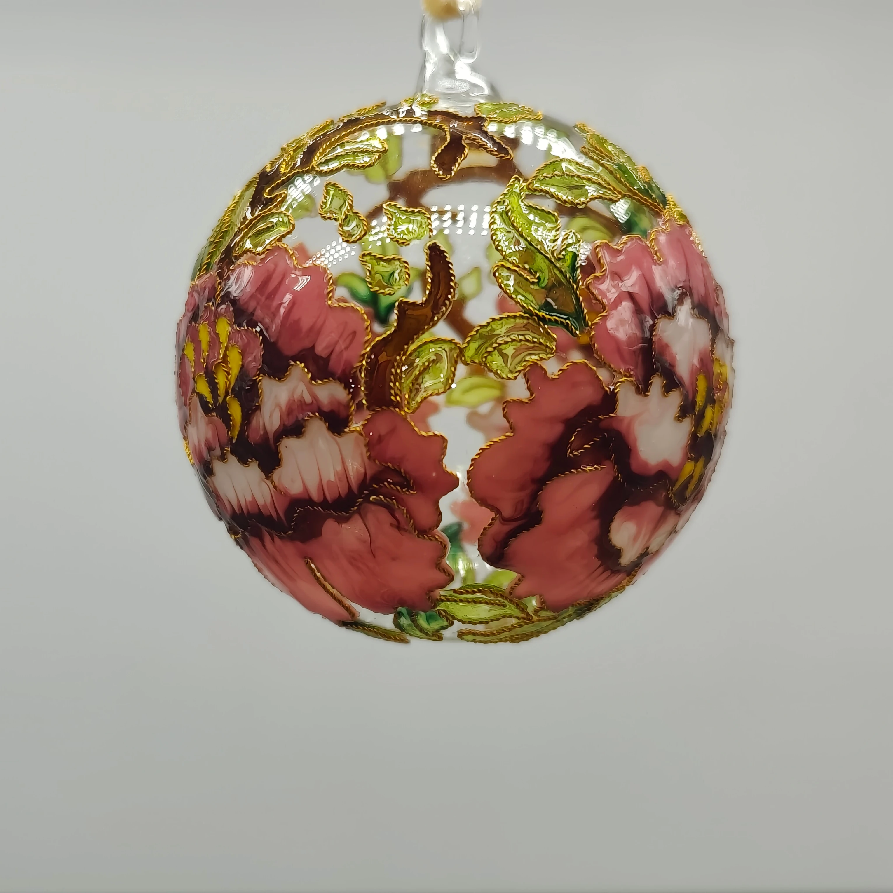 Factory handmade custom high-grade cloisonne enamel glass cloisonne ornaments for gift decoration to VIP customers